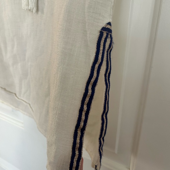 J Crew White Sleeveless Tassel Beach Tunic - Picture 5 of 8